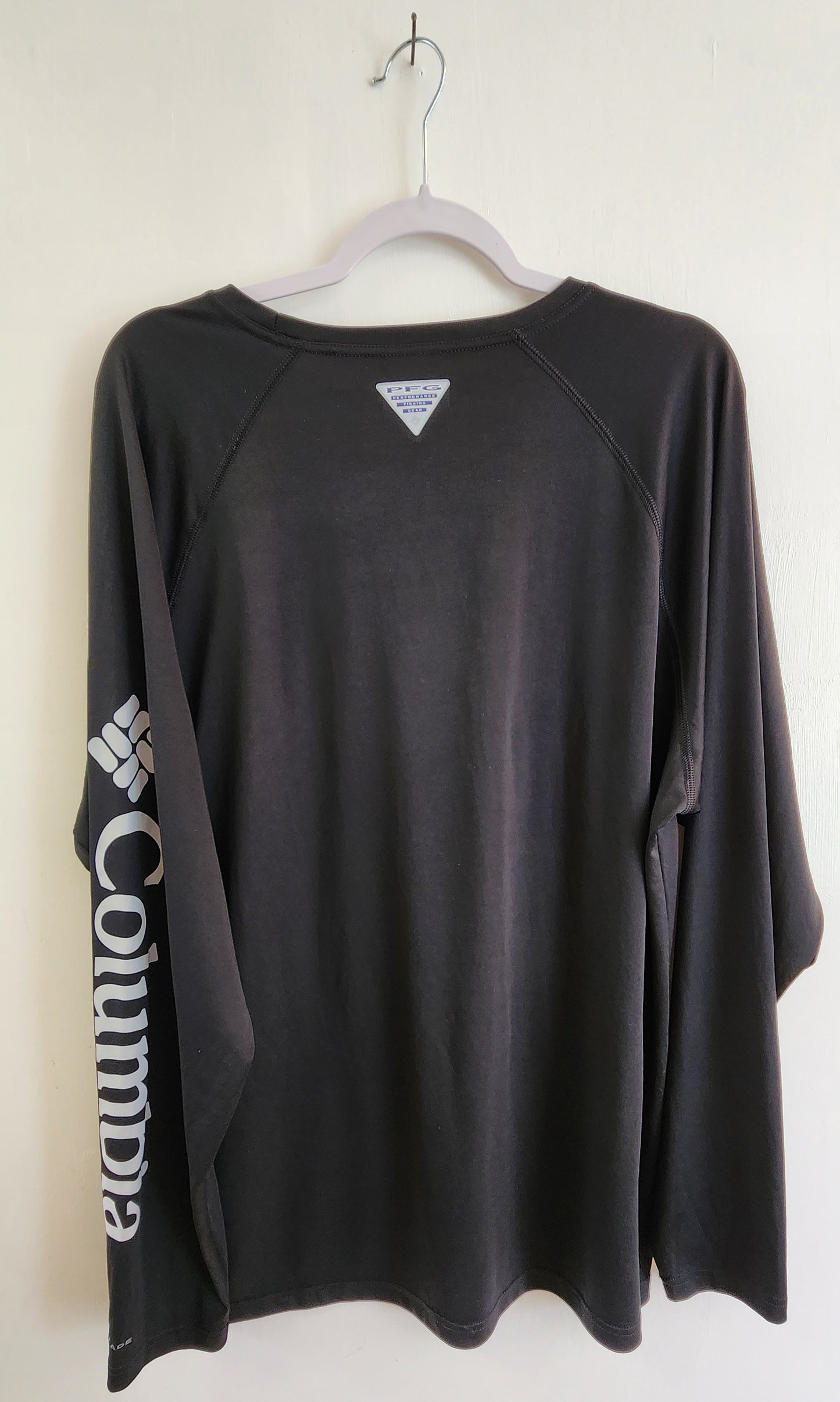 Columbia Men's Black Full Sleeve | Columbia Print on Sleeve T-Shirt