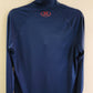 Under Armour Men's Blue Collared Plain Loose Full Sleeve T-Shirt, M