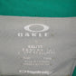 Oakley Men's Gray & Green Collared Plain Loose Half Sleeve T-Shirt, XXL