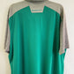 Oakley Men's Gray & Green Collared Plain Loose Half Sleeve T-Shirt, XXL