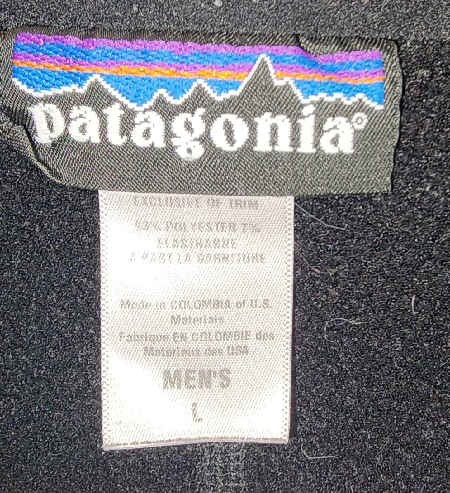 Patagonia Black Full Sleeve Collared T-Shirt, L