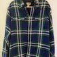 L.L.Bean Blue Checks Men's Relaxed Fit Full Sleeve Shirt - L