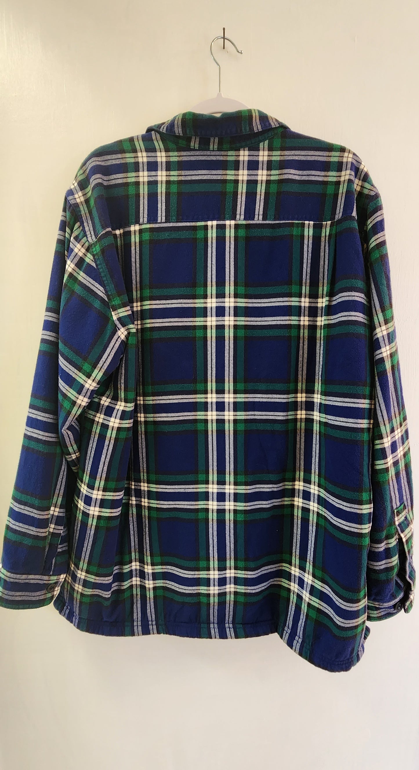 L.L.Bean Blue Checks Men's Relaxed Fit Full Sleeve Shirt - L