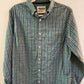 Mountain Khakis Blue & Green Checks Men's Relaxed Fit Full Sleeve Shirt - M