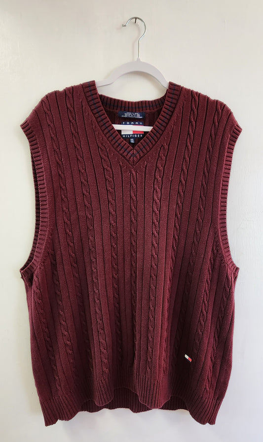 Tommy Hilfiger Maroon Men's Sweaters, XXL