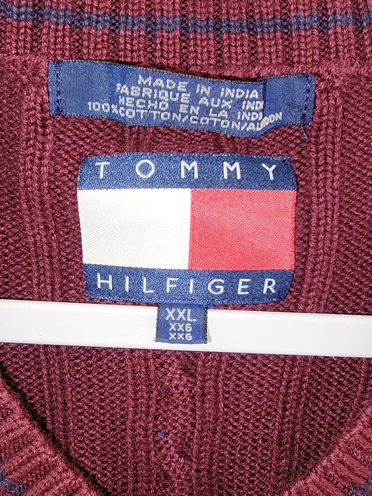 Tommy Hilfiger Maroon Men's Sweaters, XXL