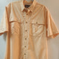 Orvis Cotton Yellow Plain Men's Full Sleeve Shirt - L