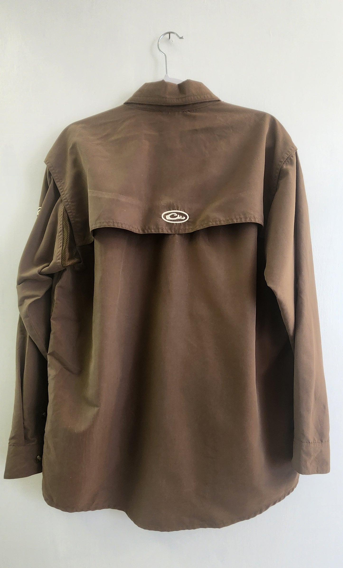 Drake Waterfowl Systems Brown Full Sleeve Shirt - M