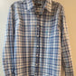 Johnnie-O White & Blue Checked Full Sleeve Shirt - L