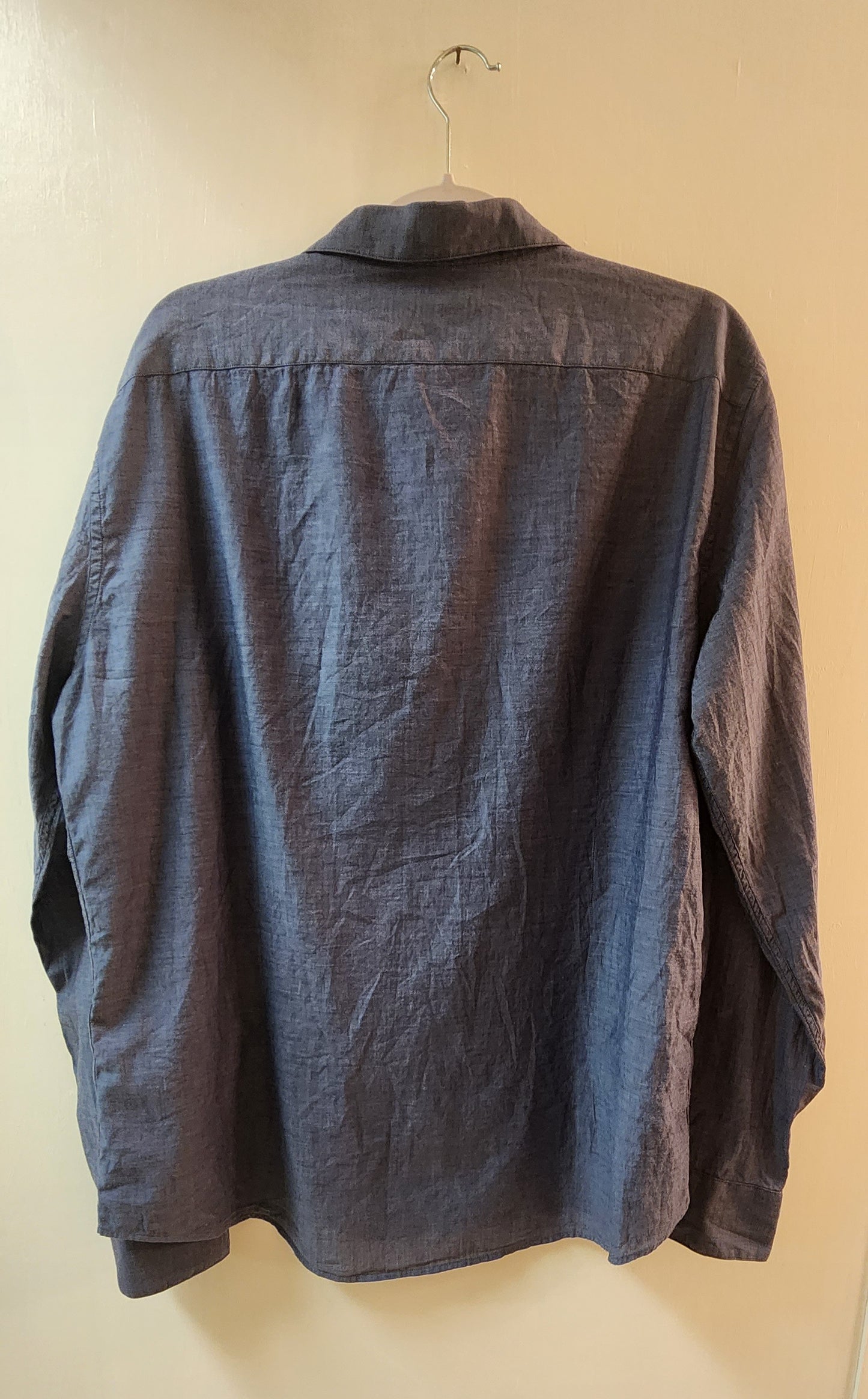 John Varvatos Gray Plain Full Sleeve Shirt - XL