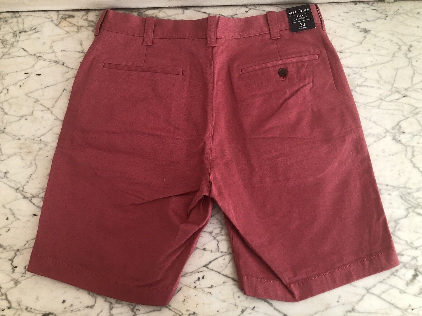 NWT J. Crew Mercantile Flex Gramercy Red Chino Shorts - mens sz 32 w/ 9” inseam