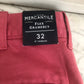 NWT J. Crew Mercantile Flex Gramercy Red Chino Shorts - mens sz 32 w/ 9” inseam