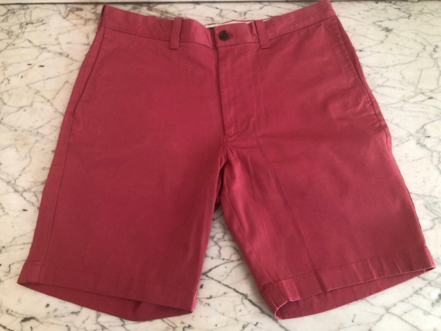 NWT J. Crew Mercantile Flex Gramercy Red Chino Shorts - mens sz 32 w/ 9” inseam