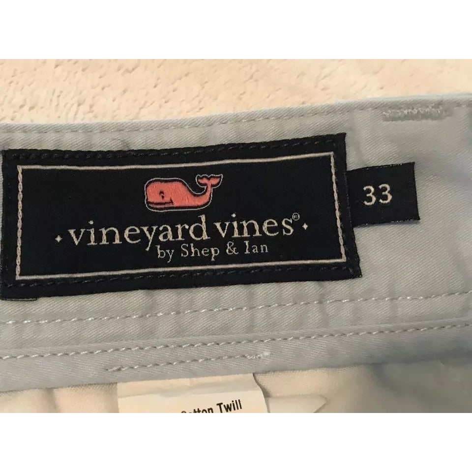 EUC Vineyard Vines Flat Front Chinos Shorts - Light Blue - Mens size 33