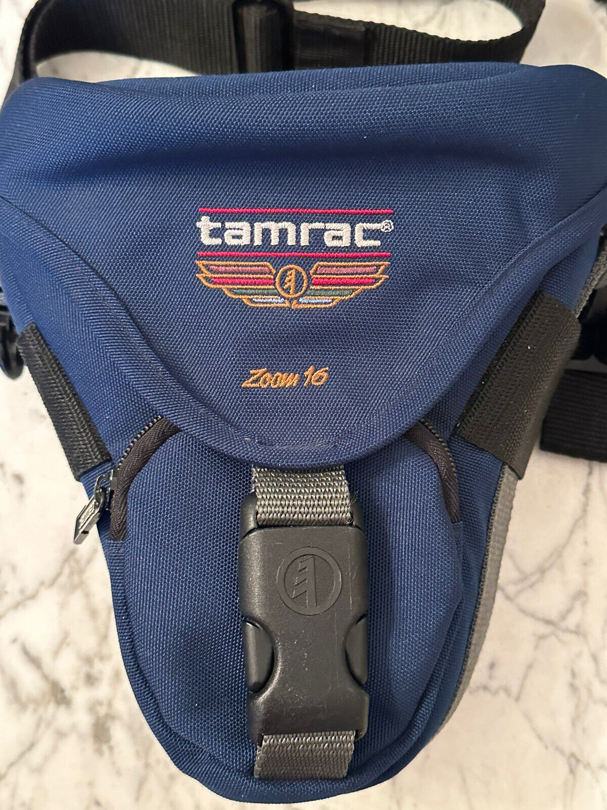 EUC Tamrac Zoom 16 Camera Bag (5516) Navy Blue w/ Shoulder Strap