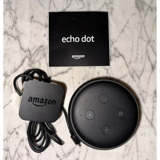 EUC Amazon Echo Dot (3rd Gen) Bluetooth Smart Speaker w/ Alexa-Charcoal (D9N29T)