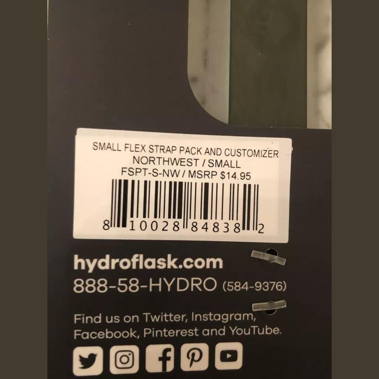 NEW HYDRO FLASK SMALL FLEX 3 STRAP PACK & CUSTOMIZER - REVERSABLE