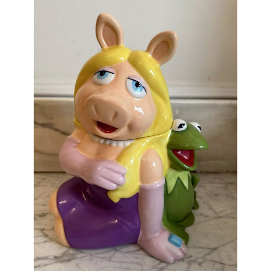 Miss Piggy & Kermit Ceramic Cookie Jar - Jim Henson Muppets Disney (2005)