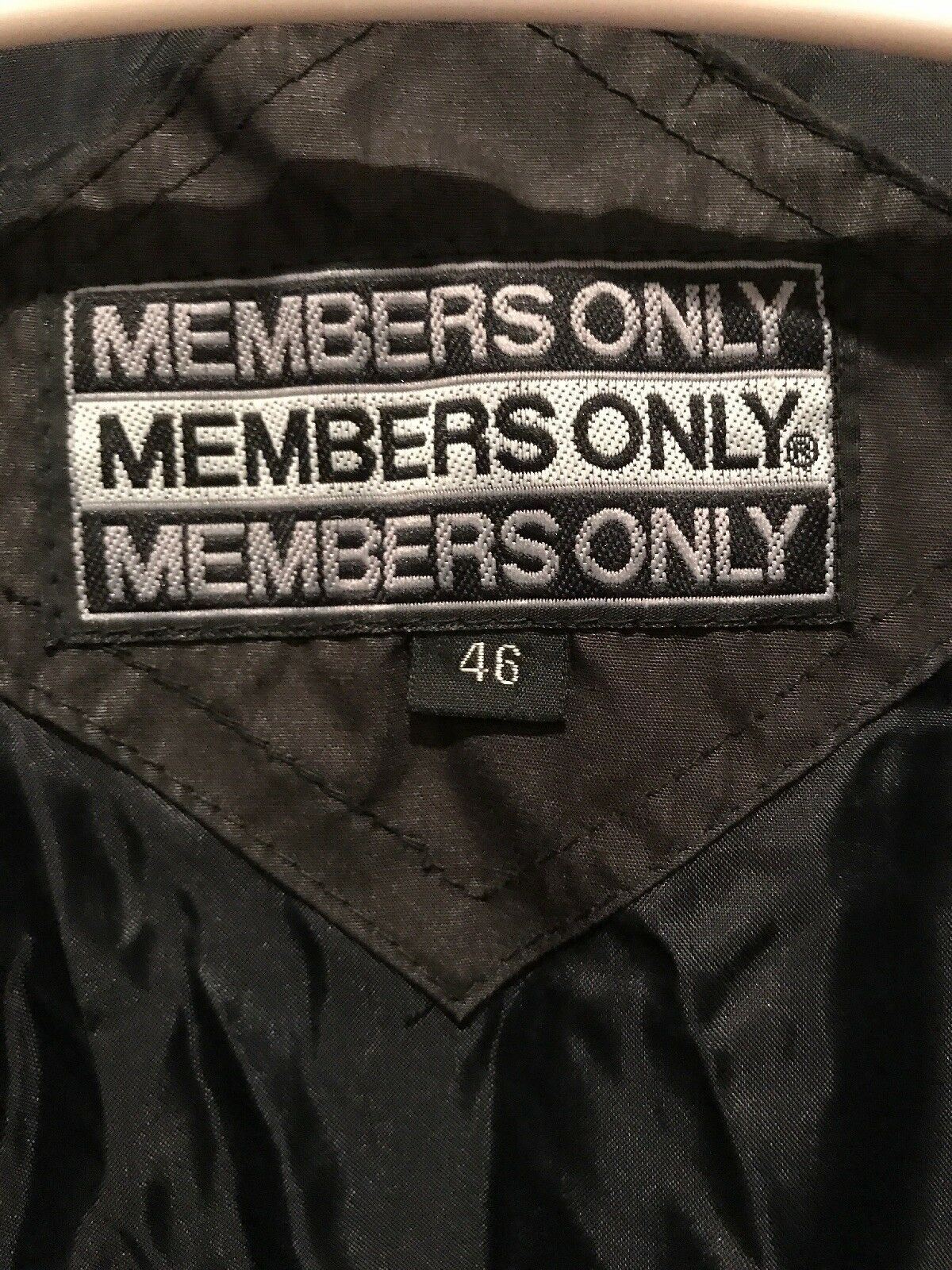 Vintage Mens Members Only Cafe Racer Jacket (BLACK) - Size 46