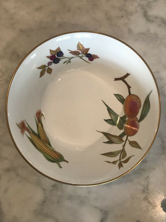 EUC Vintage Royal Worcester 10” Bowl - Corn, Peaches, Raspberry, Blackberry