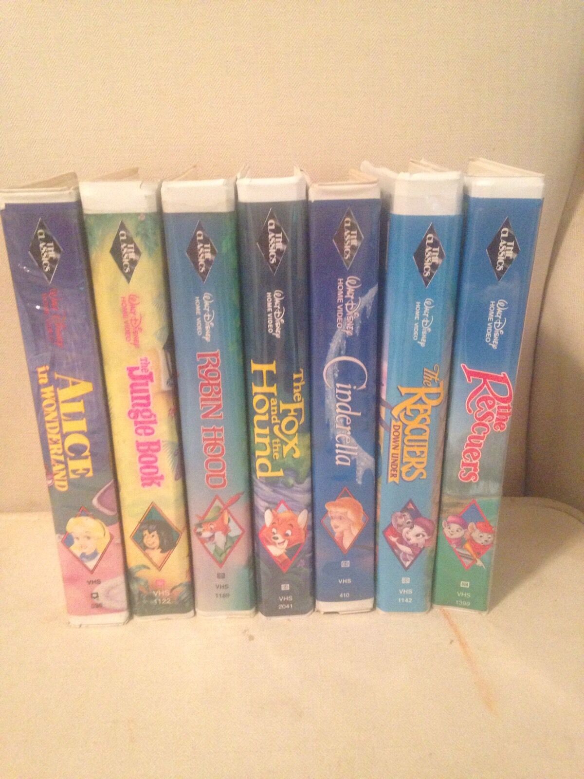 LOT of 7 Walt Disney Black Diamond THE CLASSICS VHS Movies – TRUNCS