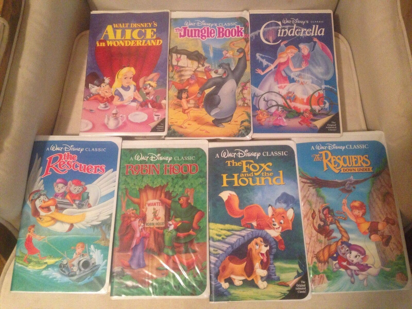 LOT of 7 Walt Disney Black Diamond THE CLASSICS VHS Movies