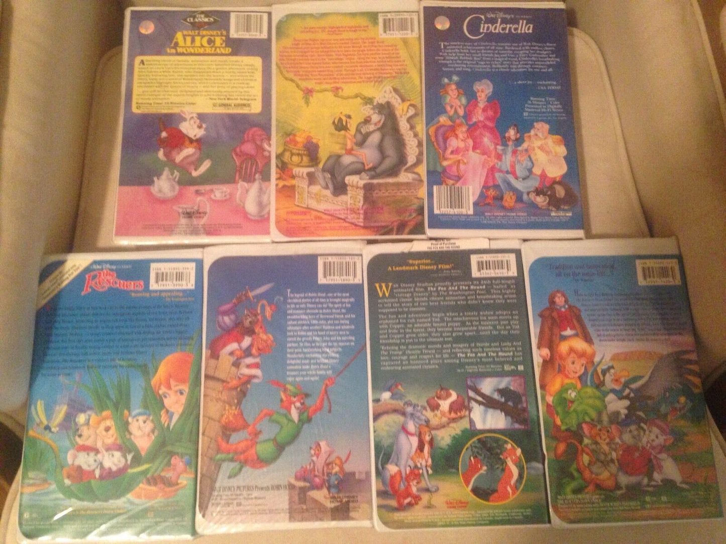 LOT of 7 Walt Disney Black Diamond THE CLASSICS VHS Movies