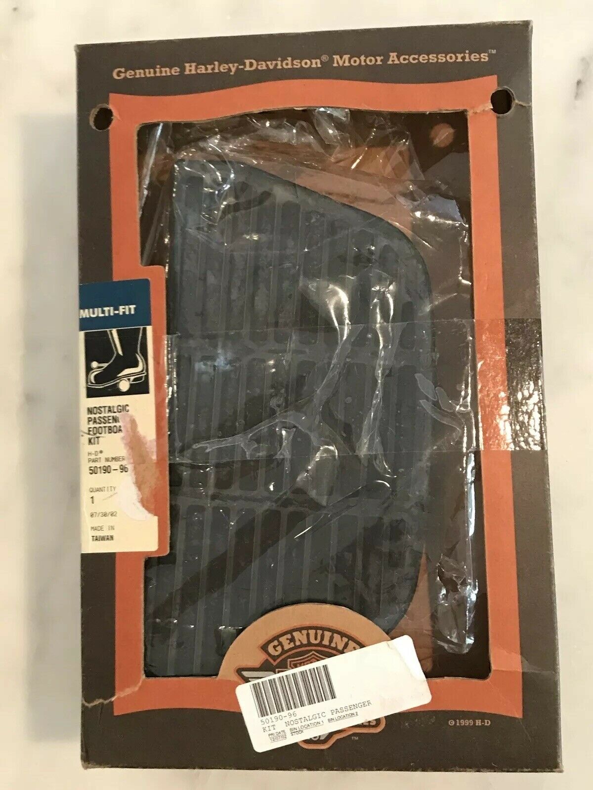 NIB NEW 50190-96 Harley Nostalgic Passenger Foot board Pegs 1986-Later Touring