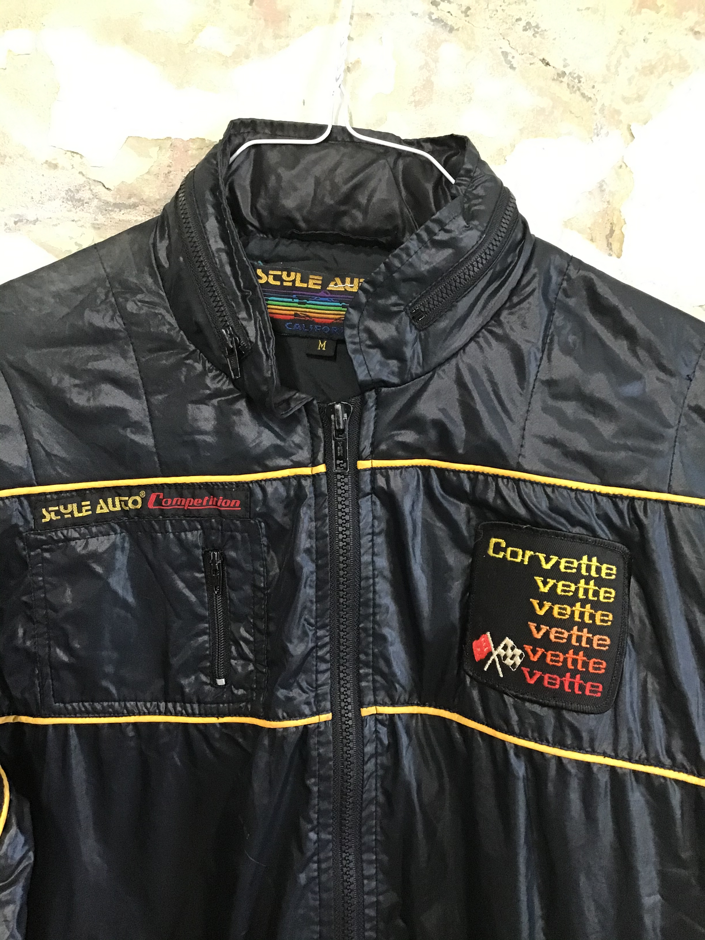 EUC Vintage 1980s Style Auto Corvette Café Racer Jacket - Mens Large