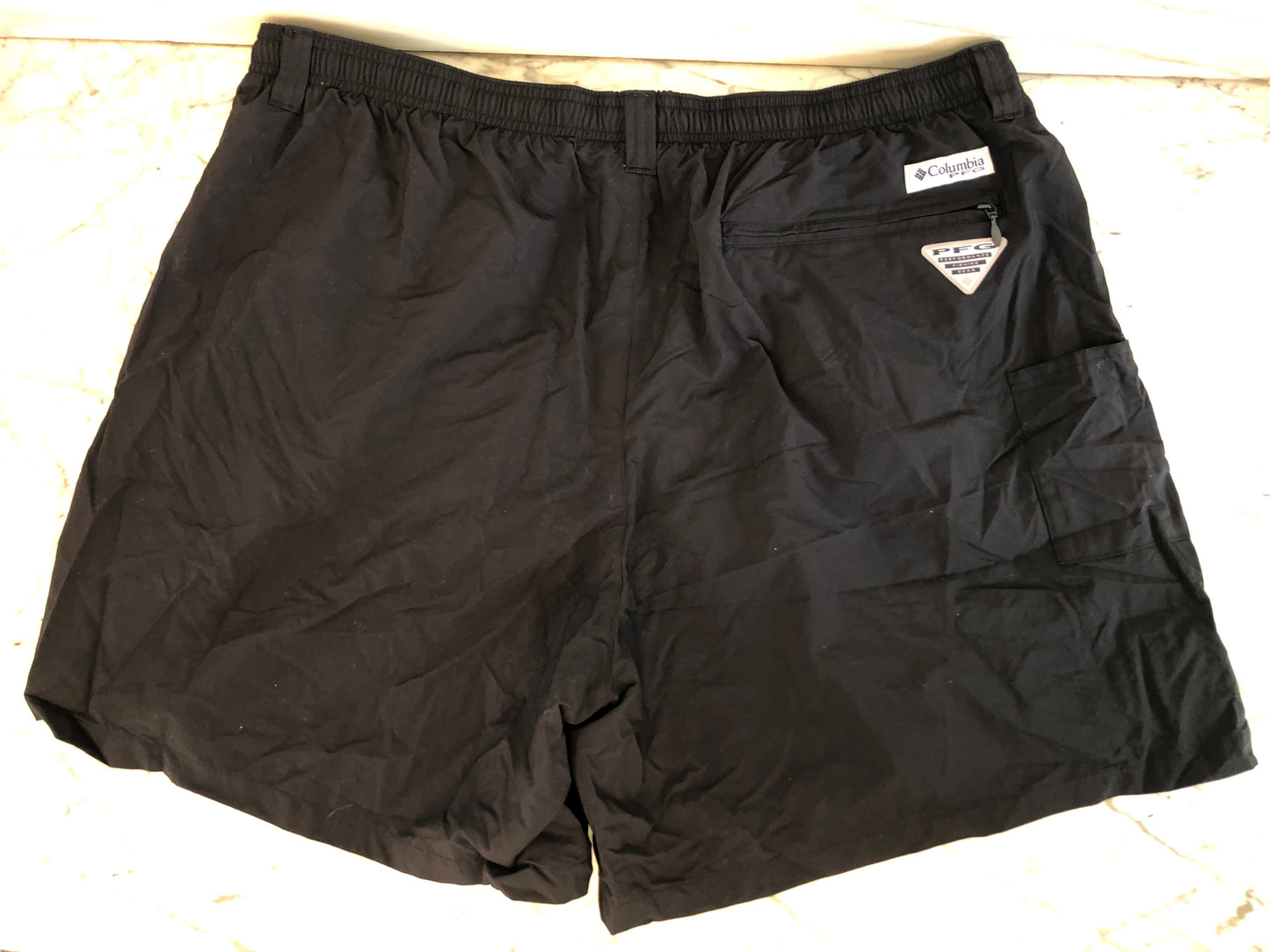 NWT Columbia Mens PFG Omnishade Fishing Shorts - sz: XXL - 6" inseam (BLACK)