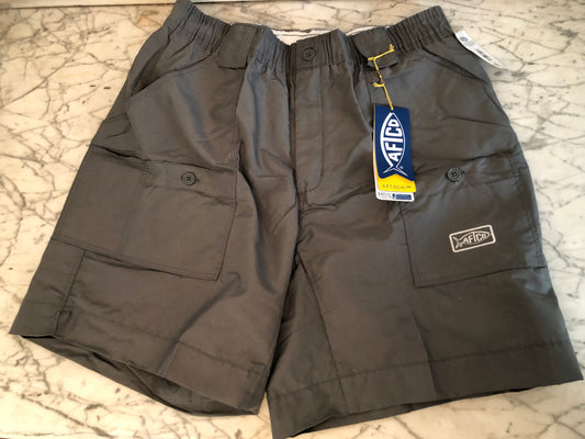 NWT AFTCO Aftec Mens Fishing Shorts - Sz 34 - 8" inseam (GREY)