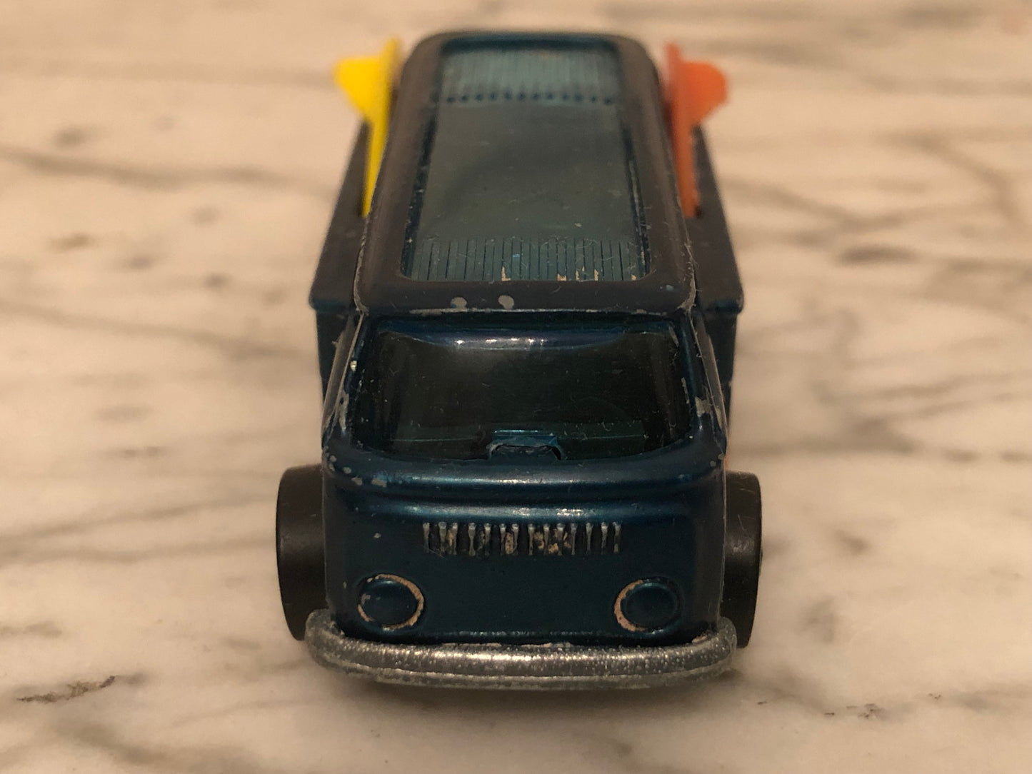 1969 Redline Hot Wheels Blue Beach Bomb Surf Van w/ Surfboards (Hong Kong)