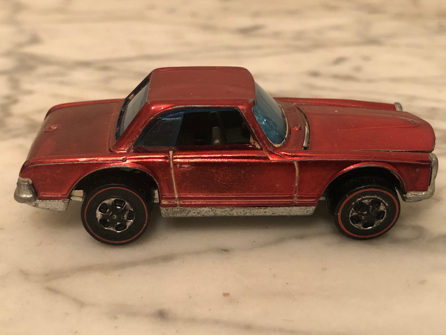 1969 Redline Hot Wheels Mercedes Benz 280SL - Copper w/ White interior (Hong Kon