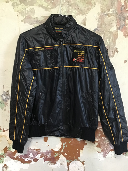 EUC Vintage 1980s Style Auto Corvette Café Racer Jacket - Mens Large